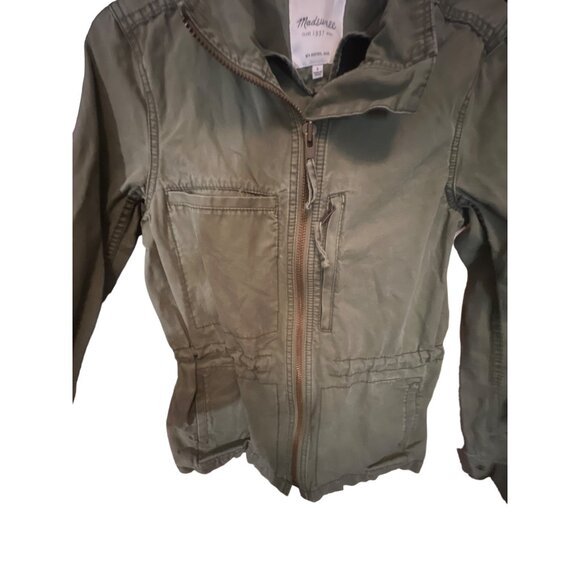 Madewell Women's Fleet Utility Jacket Army Green Cotton Military Style Size Smal - Picture 4 of 5